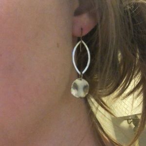 Golden silver earrings